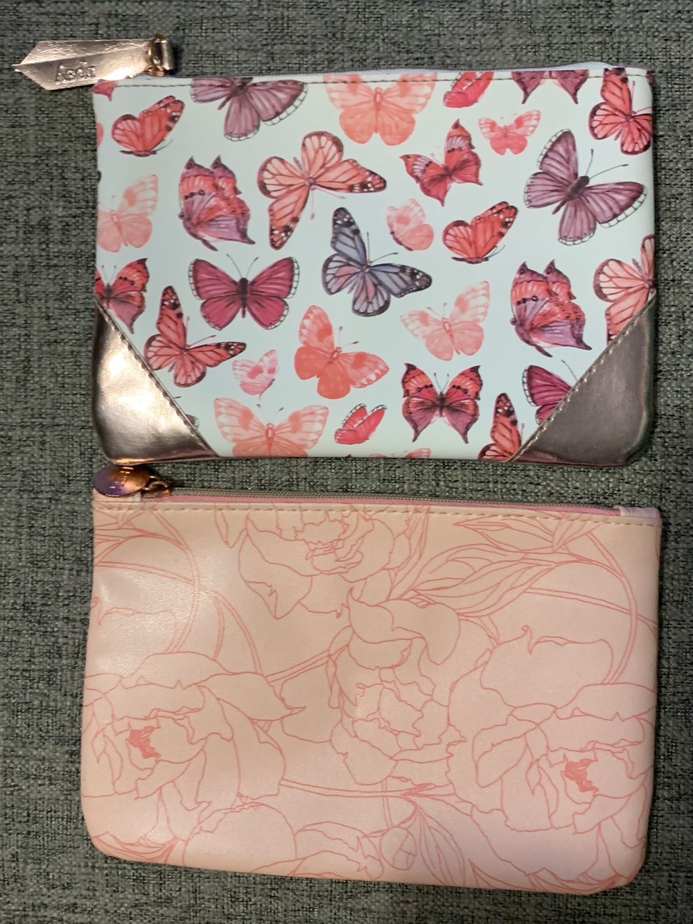 ipsy Butterfly Mini Bag Set in Pink, Purple, Rose Gold
